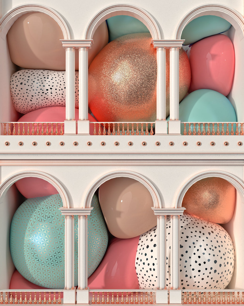 Dreamscapes and Artificial Architecture Digital Art Print