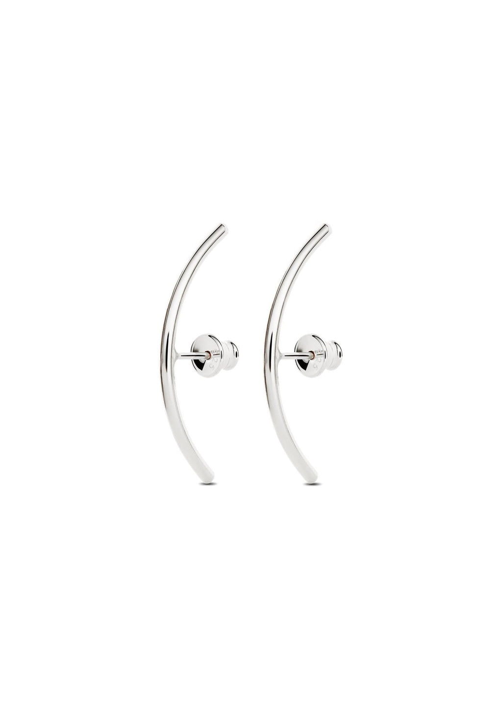 Sterling Silver 925 Radius Earrings – Elegant & Handmade by NO MORE at www.brixbailey.com
