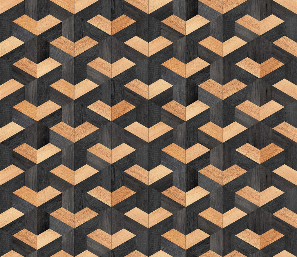 Radnor 3D Wood Cube Wallpaper