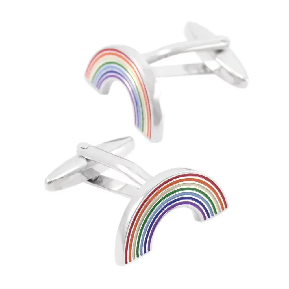 Rainbow Enamel Cufflinks