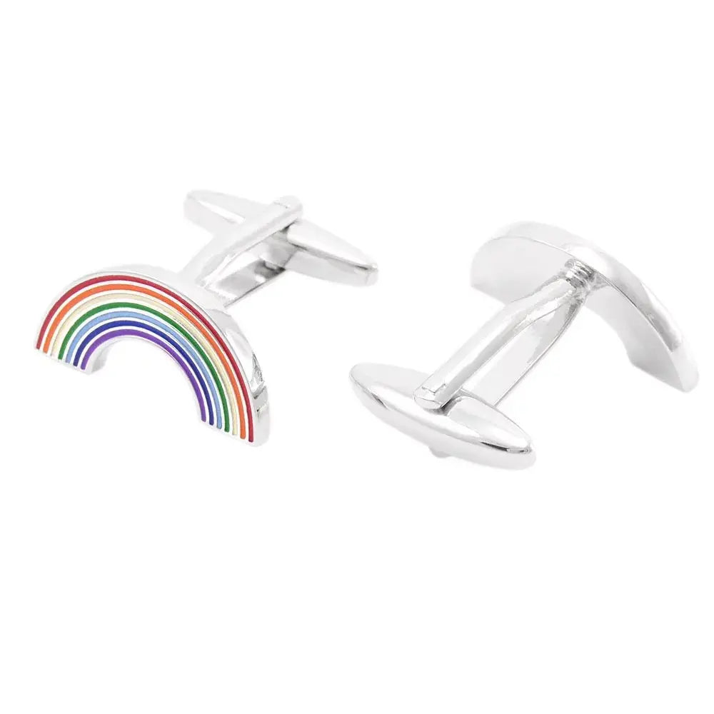 Rainbow Enamel Cufflinks