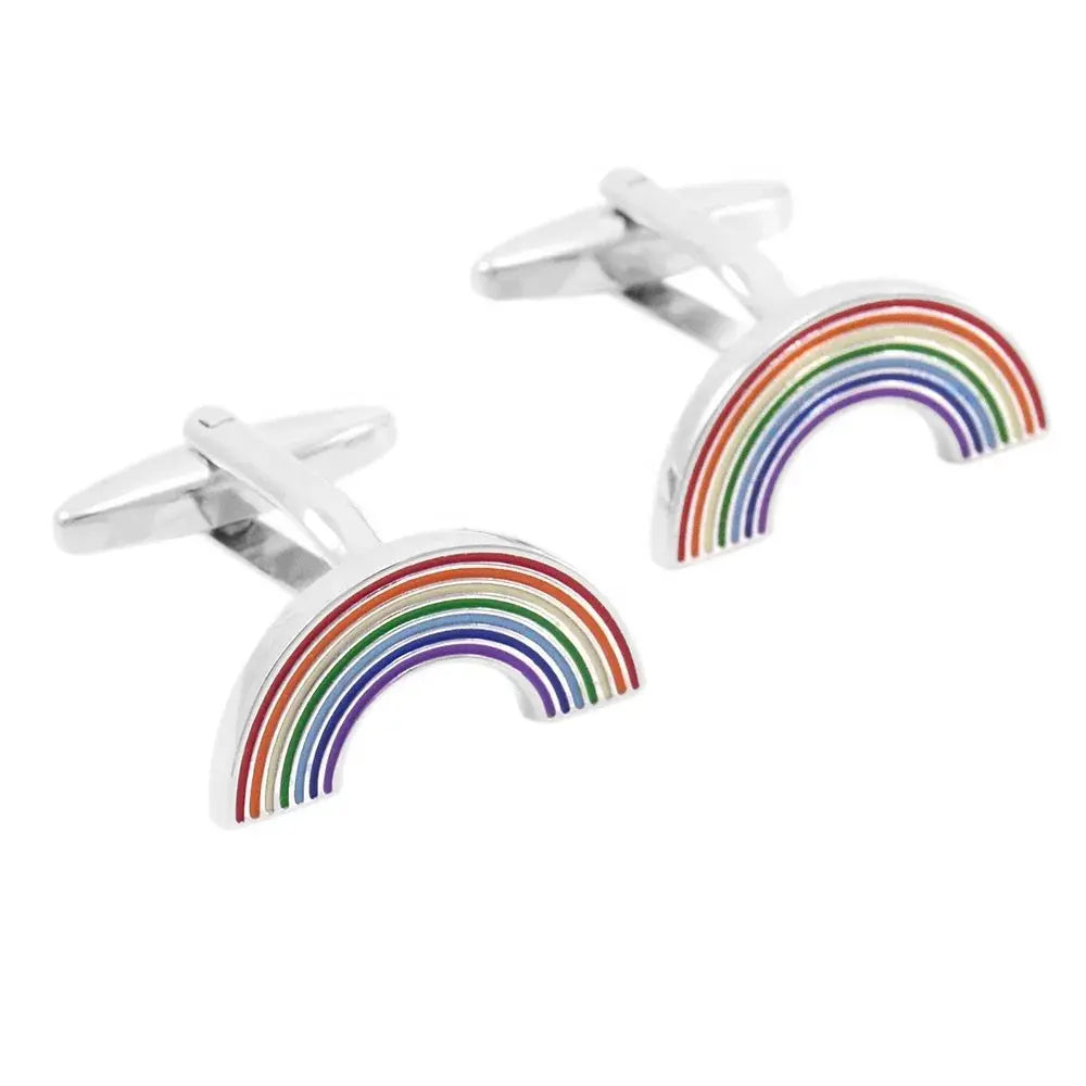 Rainbow Enamel Cufflinks