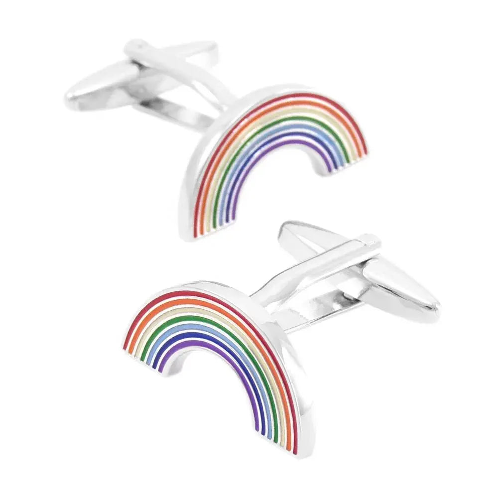 Rainbow Enamel Cufflinks
