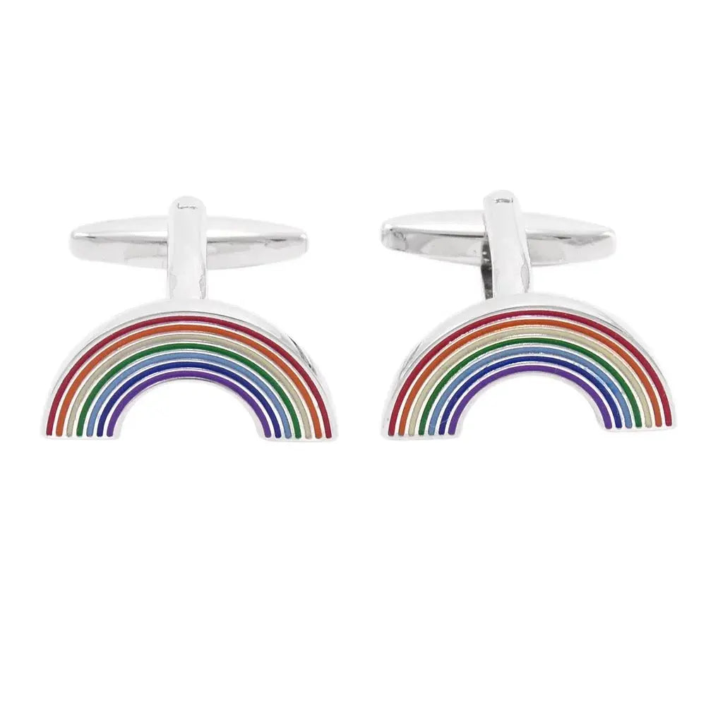 Rainbow Enamel Cufflinks