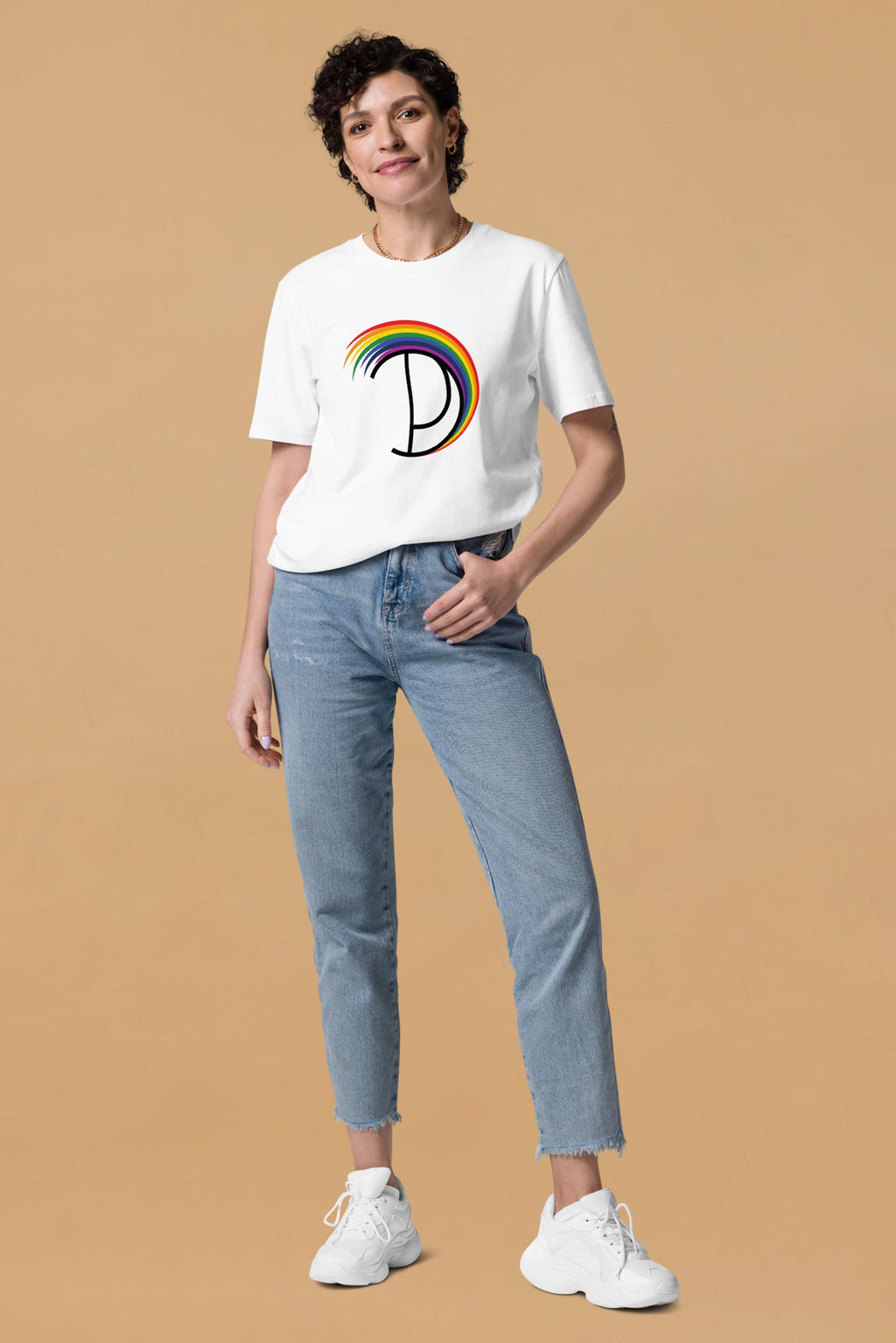 Rainbow P T-Shirt in Organic Cotton