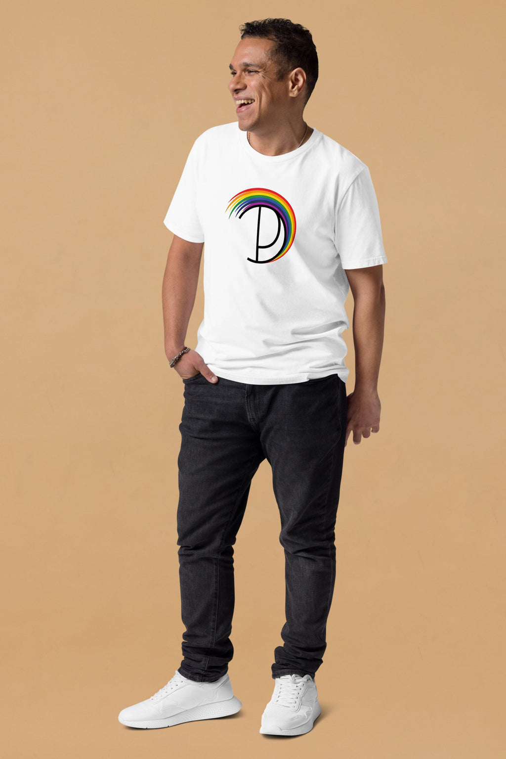 Rainbow P T-Shirt in Organic Cotton