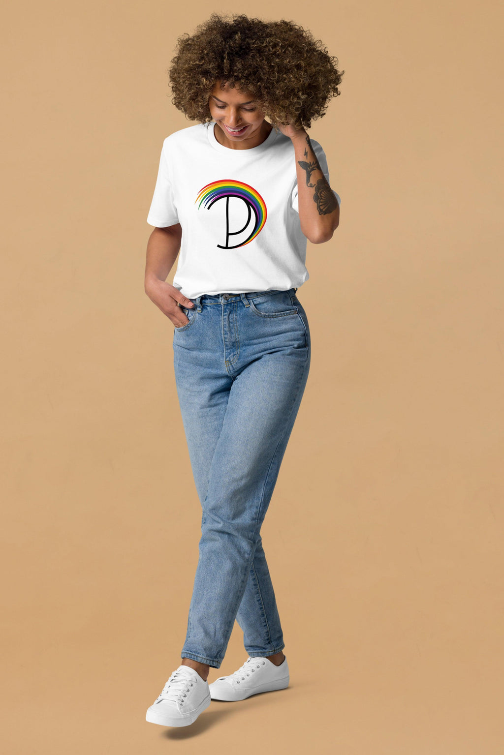 Rainbow P T-Shirt in Organic Cotton