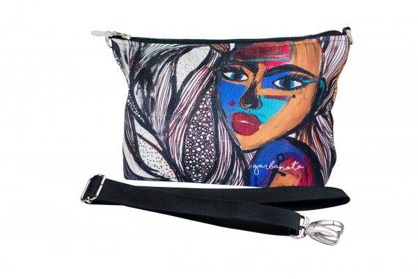 Two-in-One Crossbody Bag with Original Artwork – Stylish & Versatile by Garbanota at www.brixbailey.com