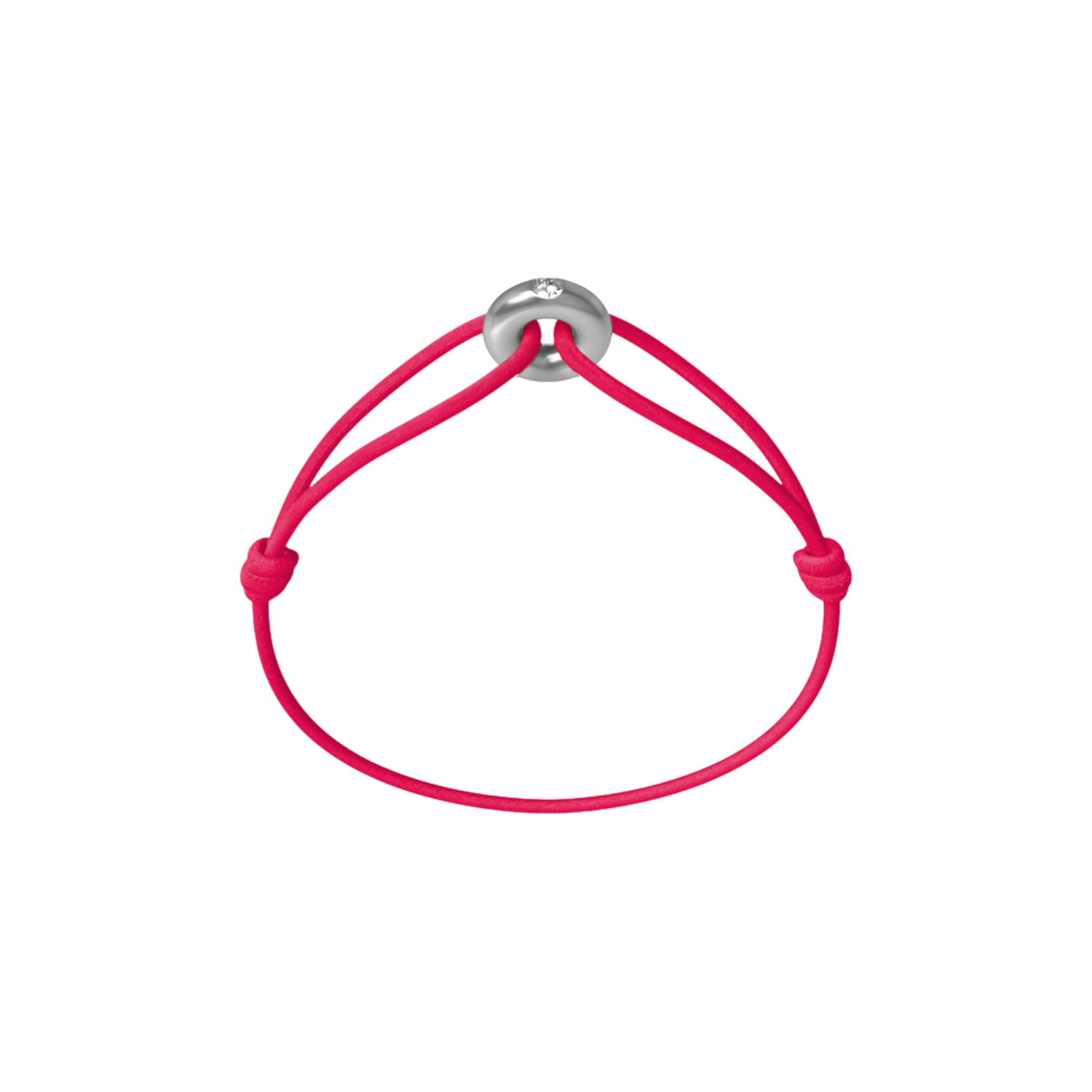 Mini Silver Diamond Cord Bracelet