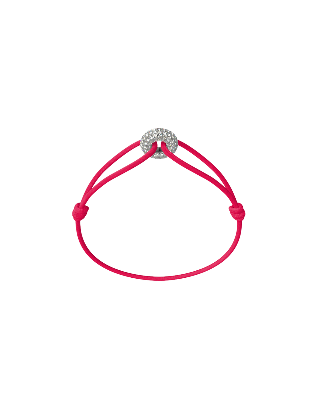 Mini Silver Soho Pavé Cord Bracelet