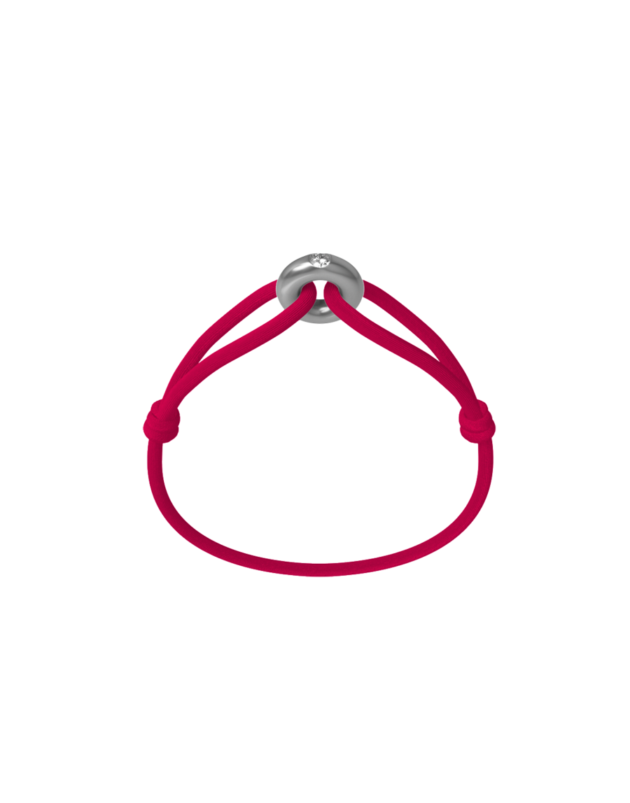 Silver Soho Diamond Cord Bracelet