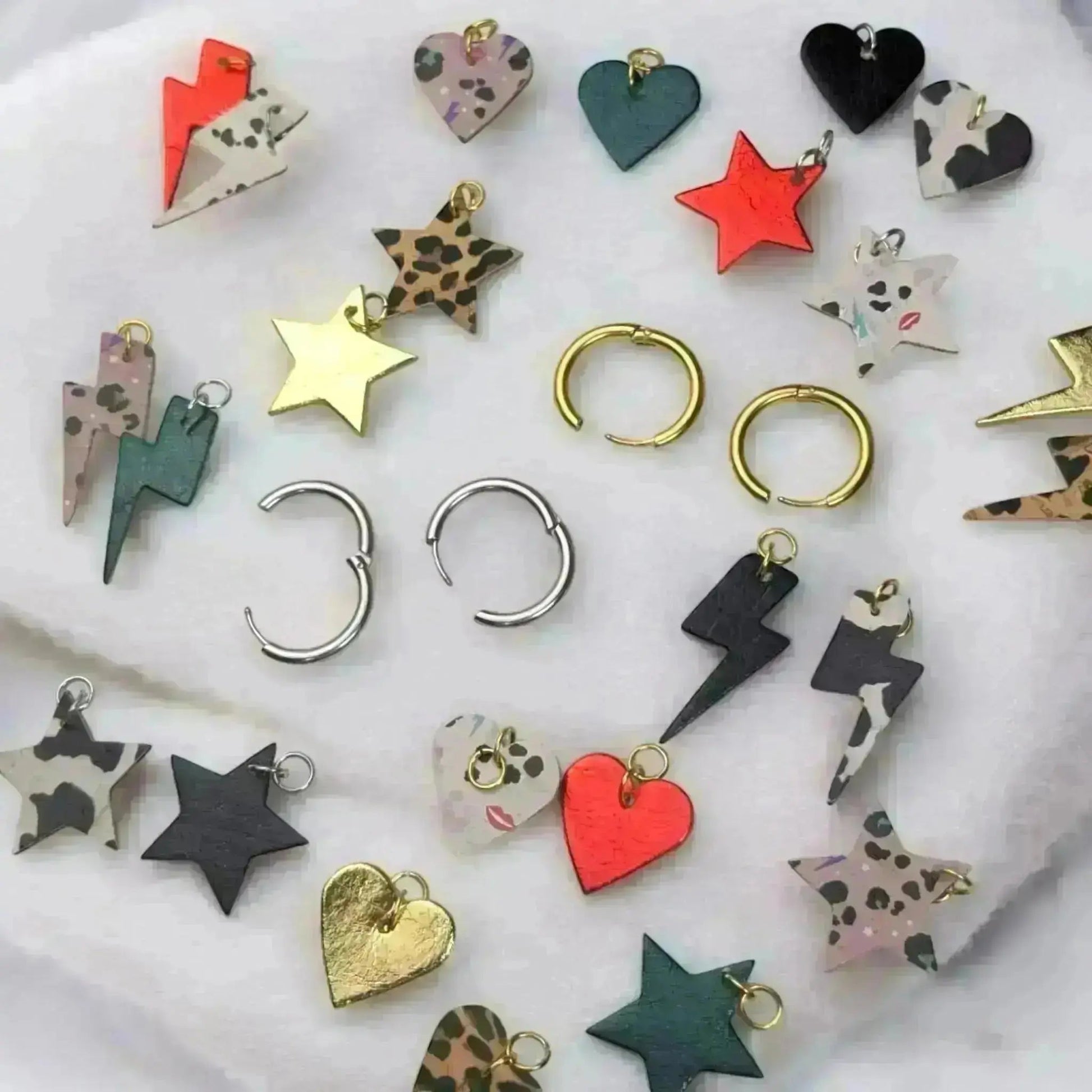 Red Heart Mini Cork Charms