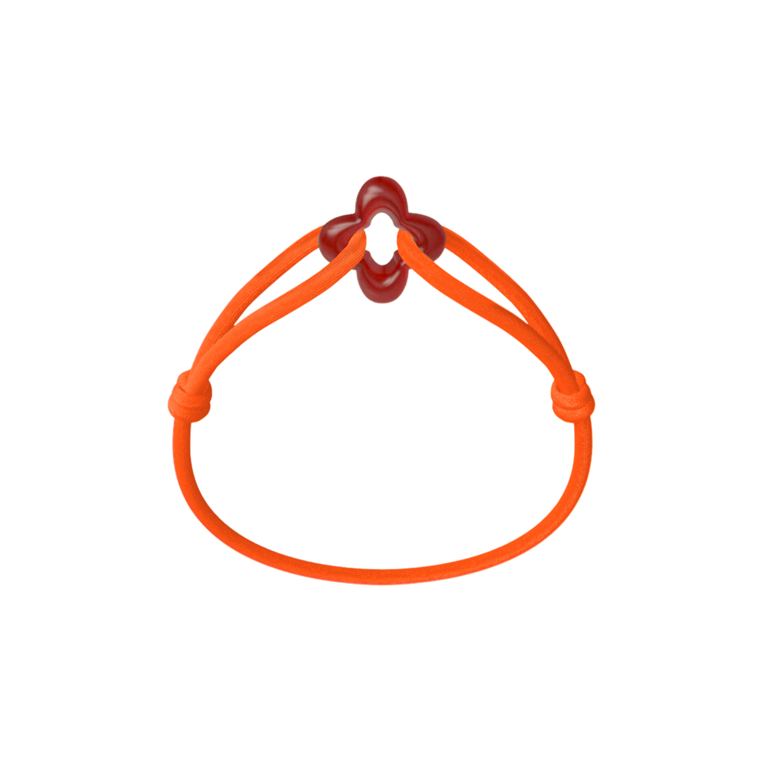 Red Clover Cord Bracelet with Carnelian