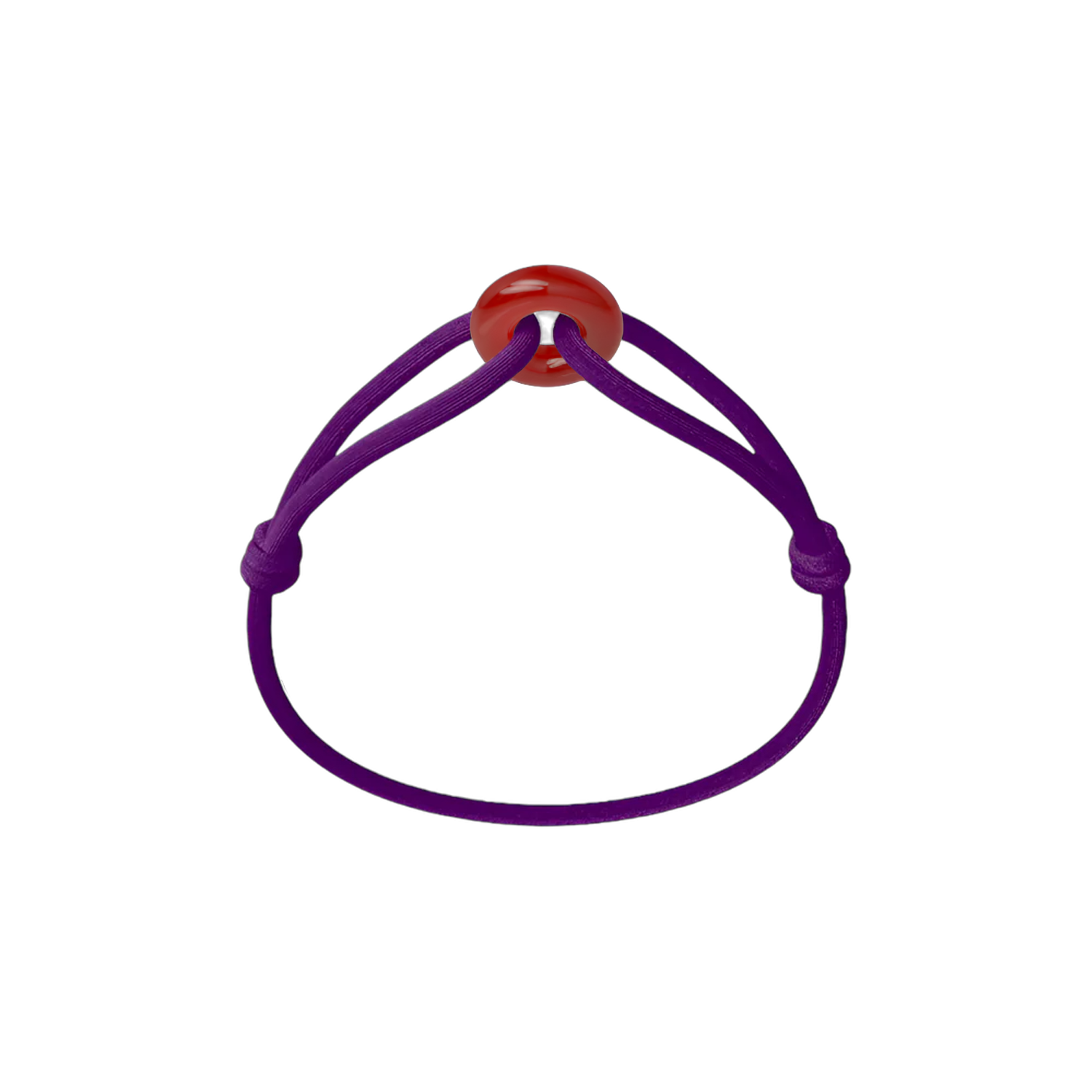 Red Soho Cord Bracelet with Carnelian