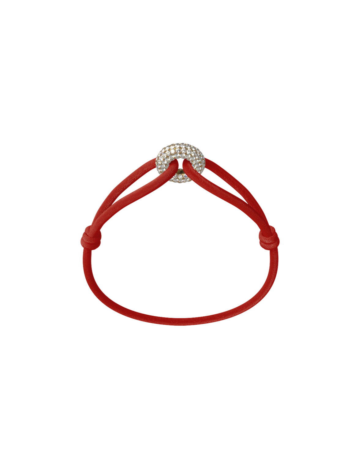 Golden Pave Cord Bracelet with Lab Diamonds