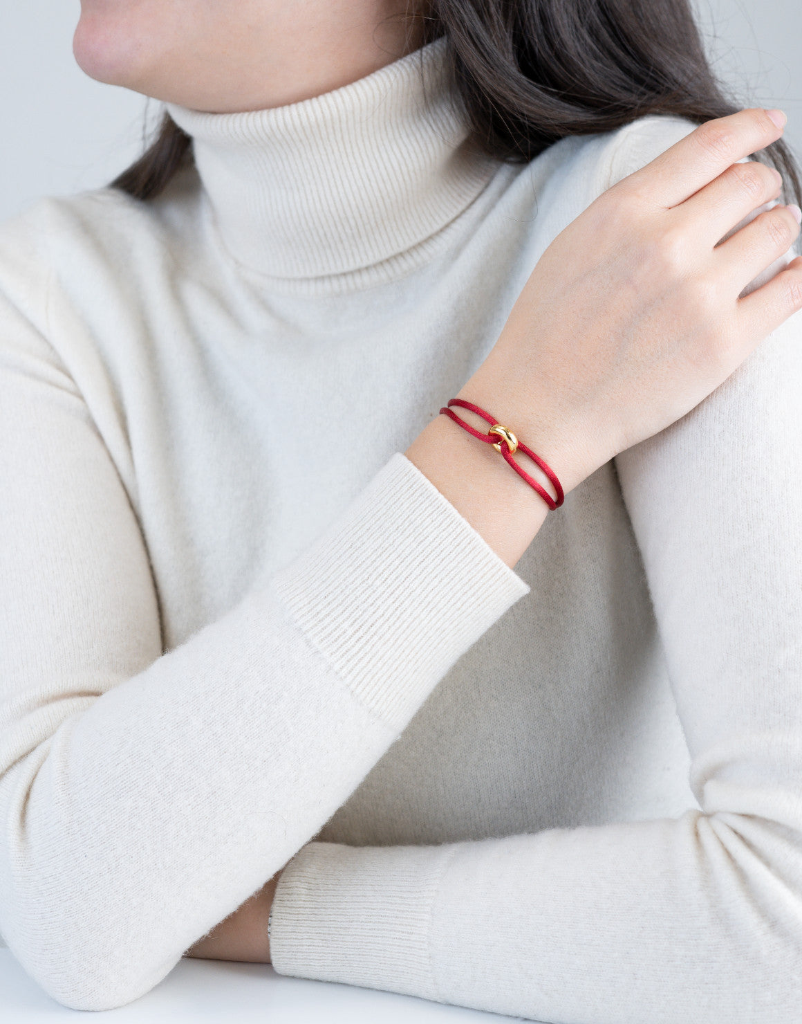 Golden Cord Bracelet Handcrafted in Sterling Silver