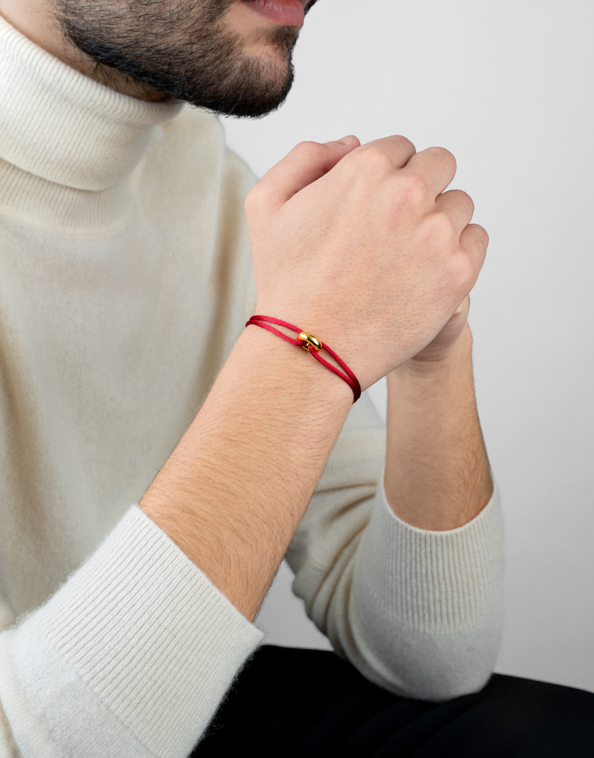 Golden Cord Bracelet Handcrafted in Sterling Silver