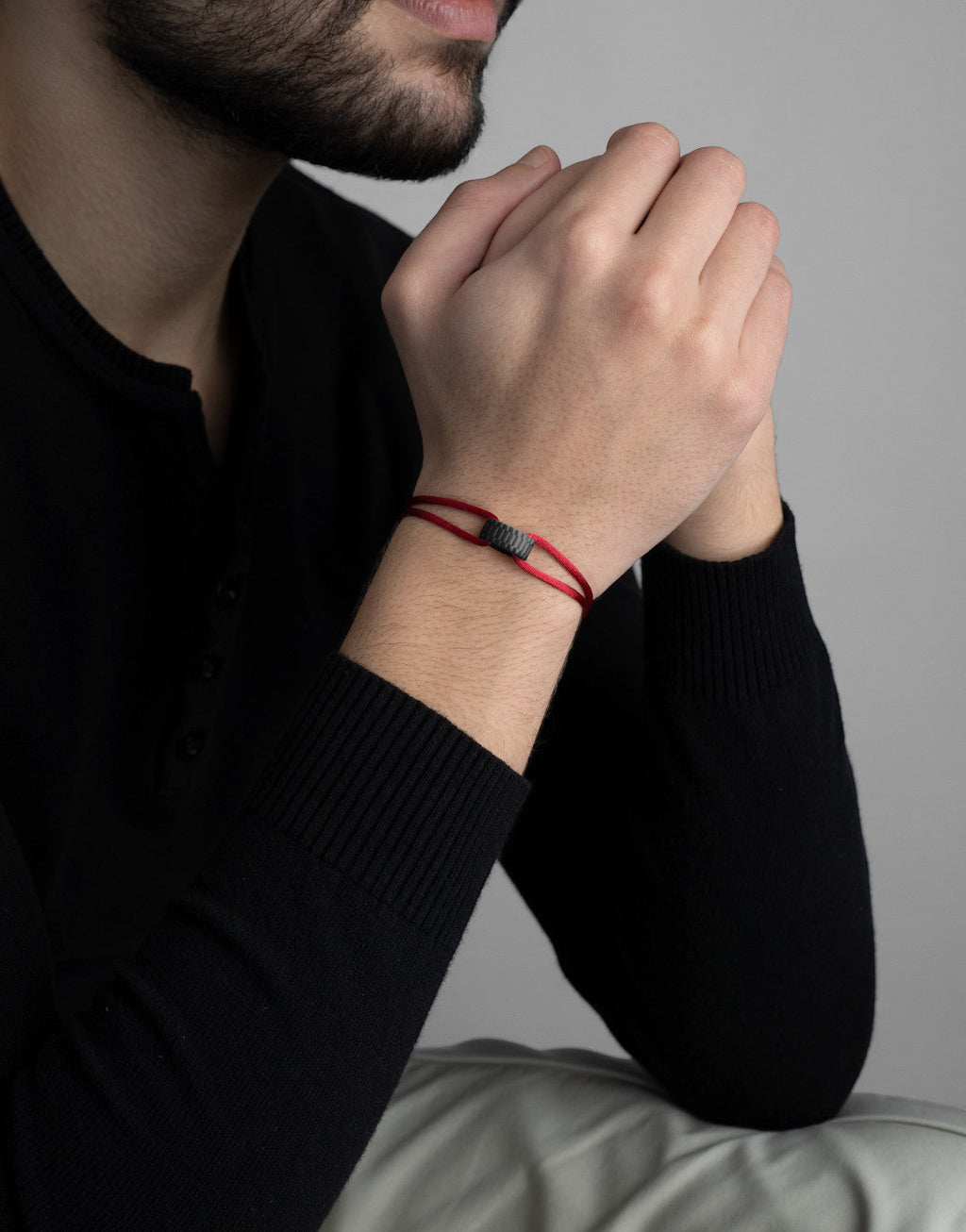 Carbon Regent Cord Bracelet