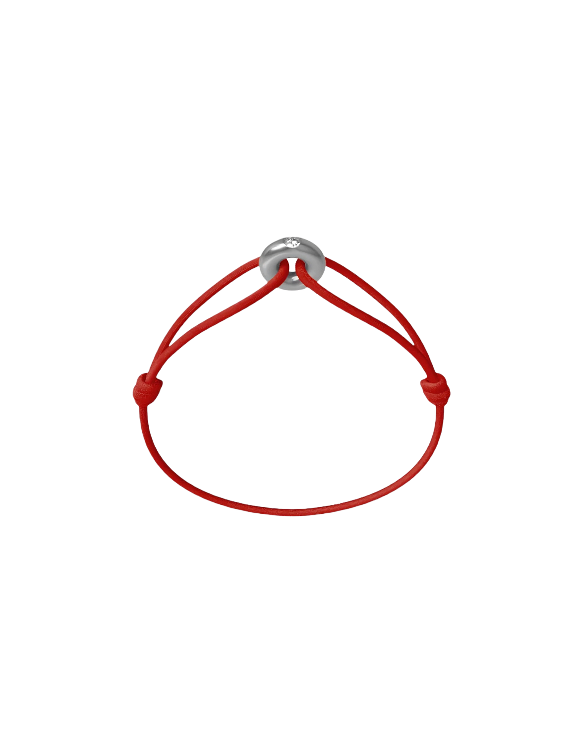 Mini Silver Diamond Cord Bracelet