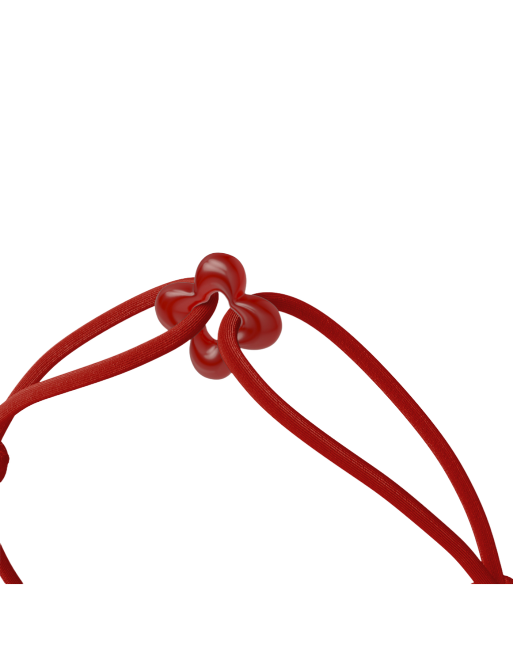 Mini Red Clover Cord Bracelet with Carnelian