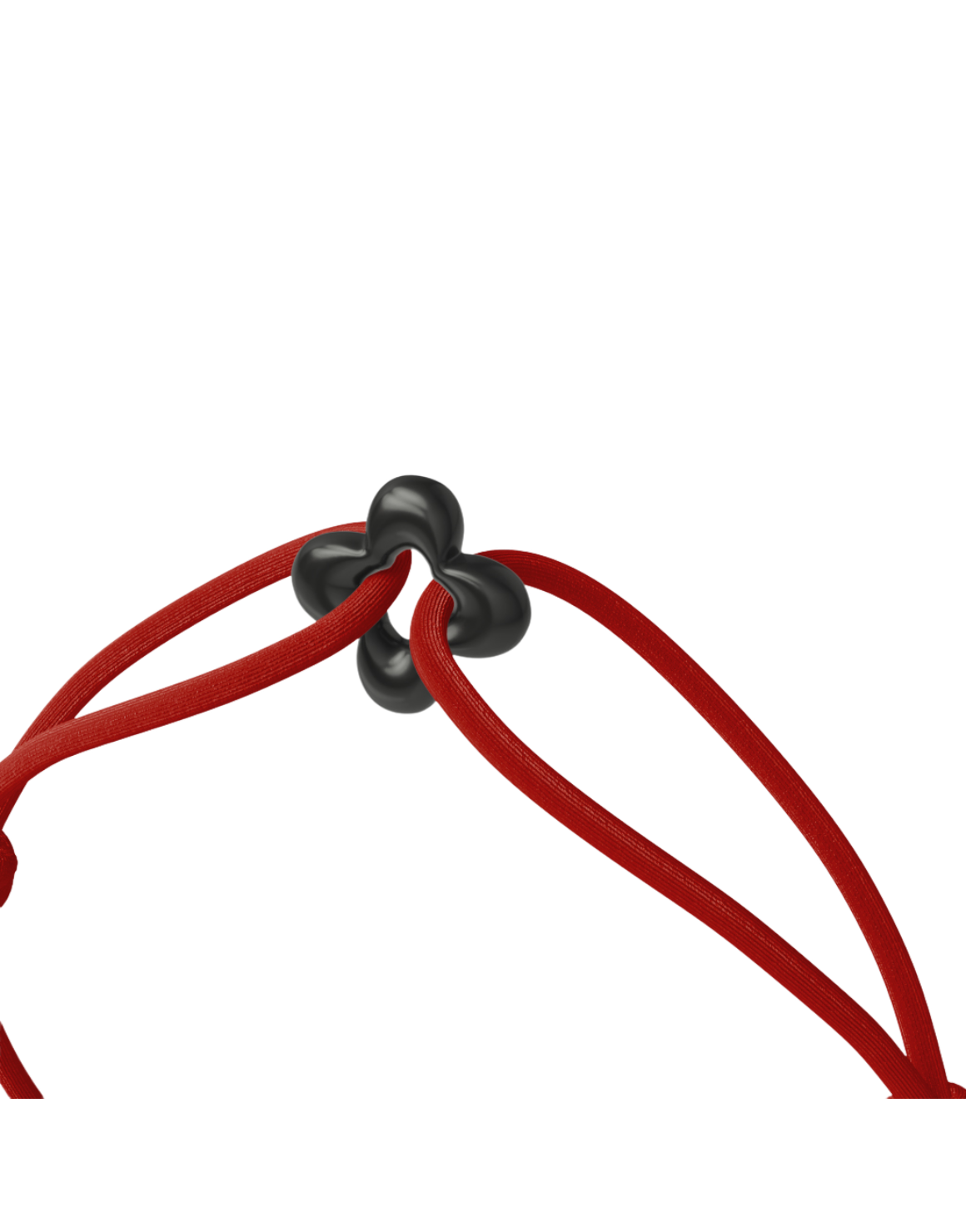 Mini Black Clover Onyx Cord Bracelet