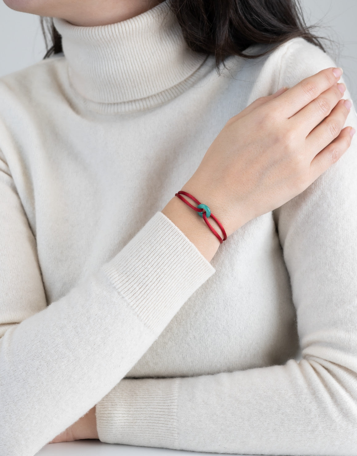 Soho Cord Bracelet with Jade Stone