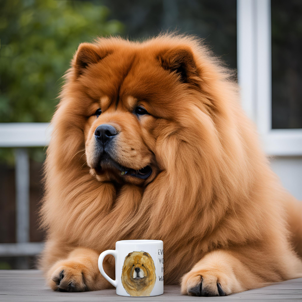 Red Chow Chow Coffee Mug with Attitude