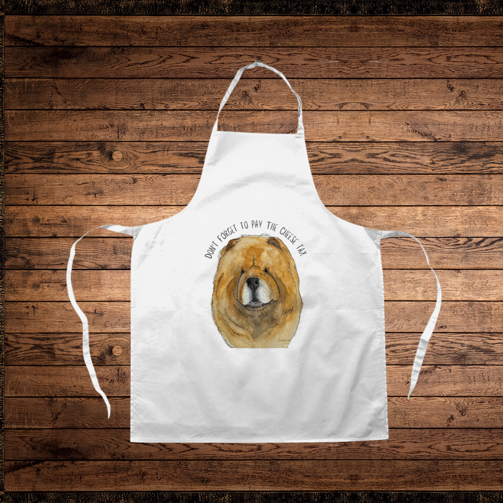 Red Chow Chow Cheese Tax Apron Cook Like a Fluffy Boss