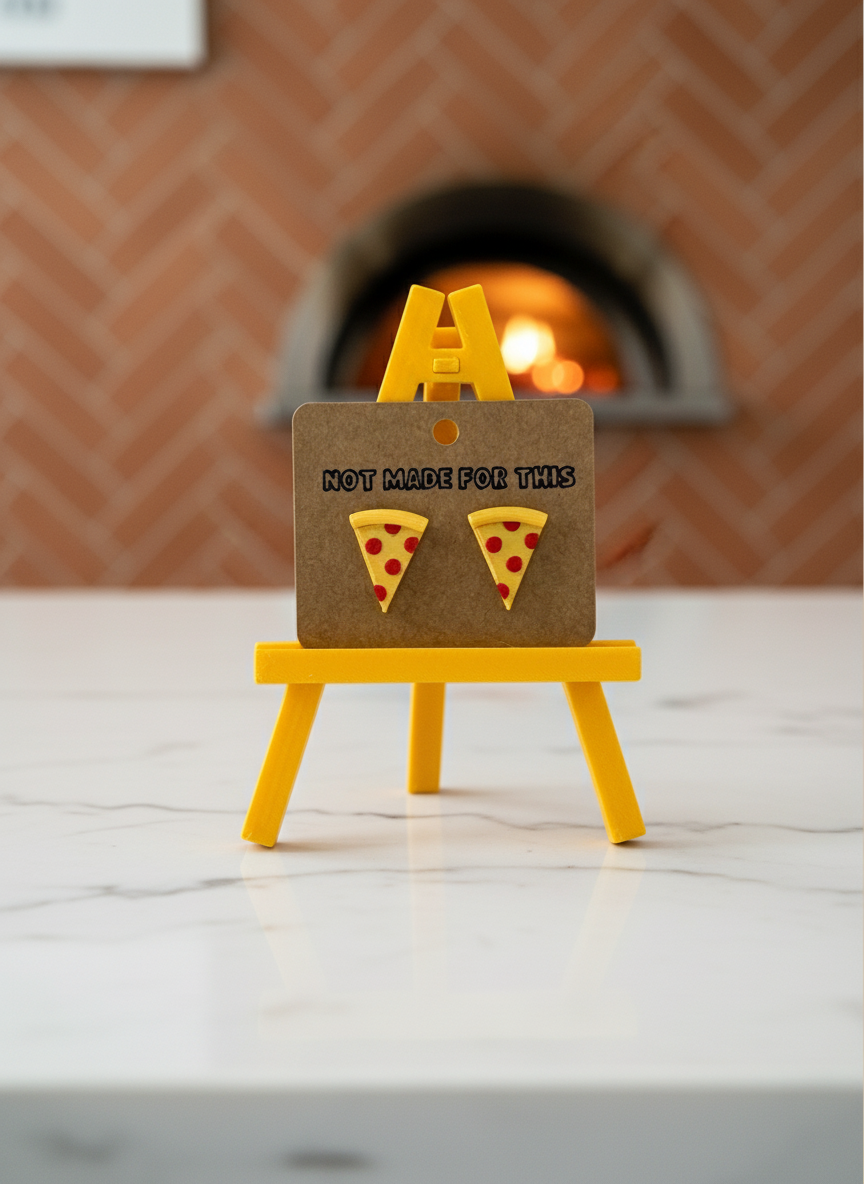 Pepperoni Pizza Stud Earrings