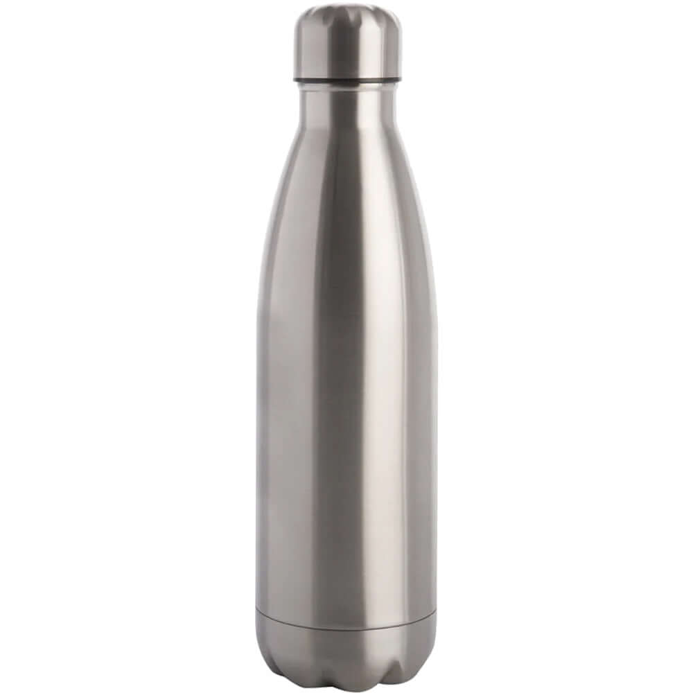 Reusable Stainless Steel Water Bottle 500ml Silver