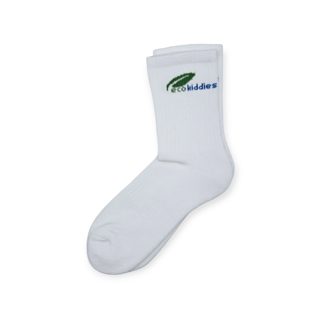 Organic Cotton Ribbed Socks for Kids in White