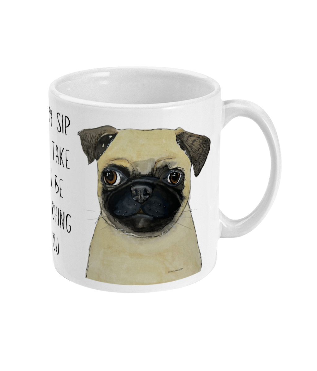 Pug Ceramic Coffee Mug for Dog Lovers