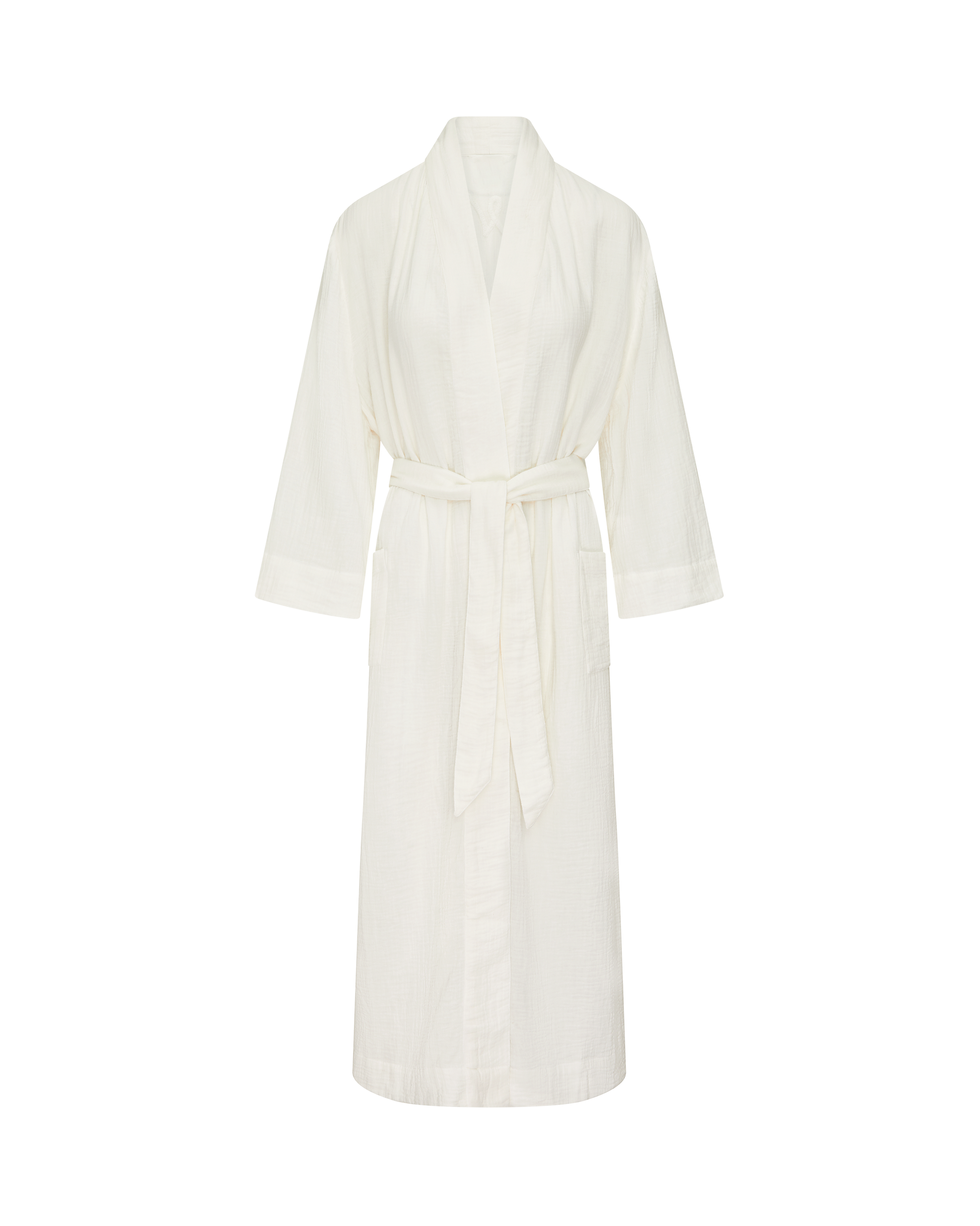 The Classic Belted Robe  - Cotton White