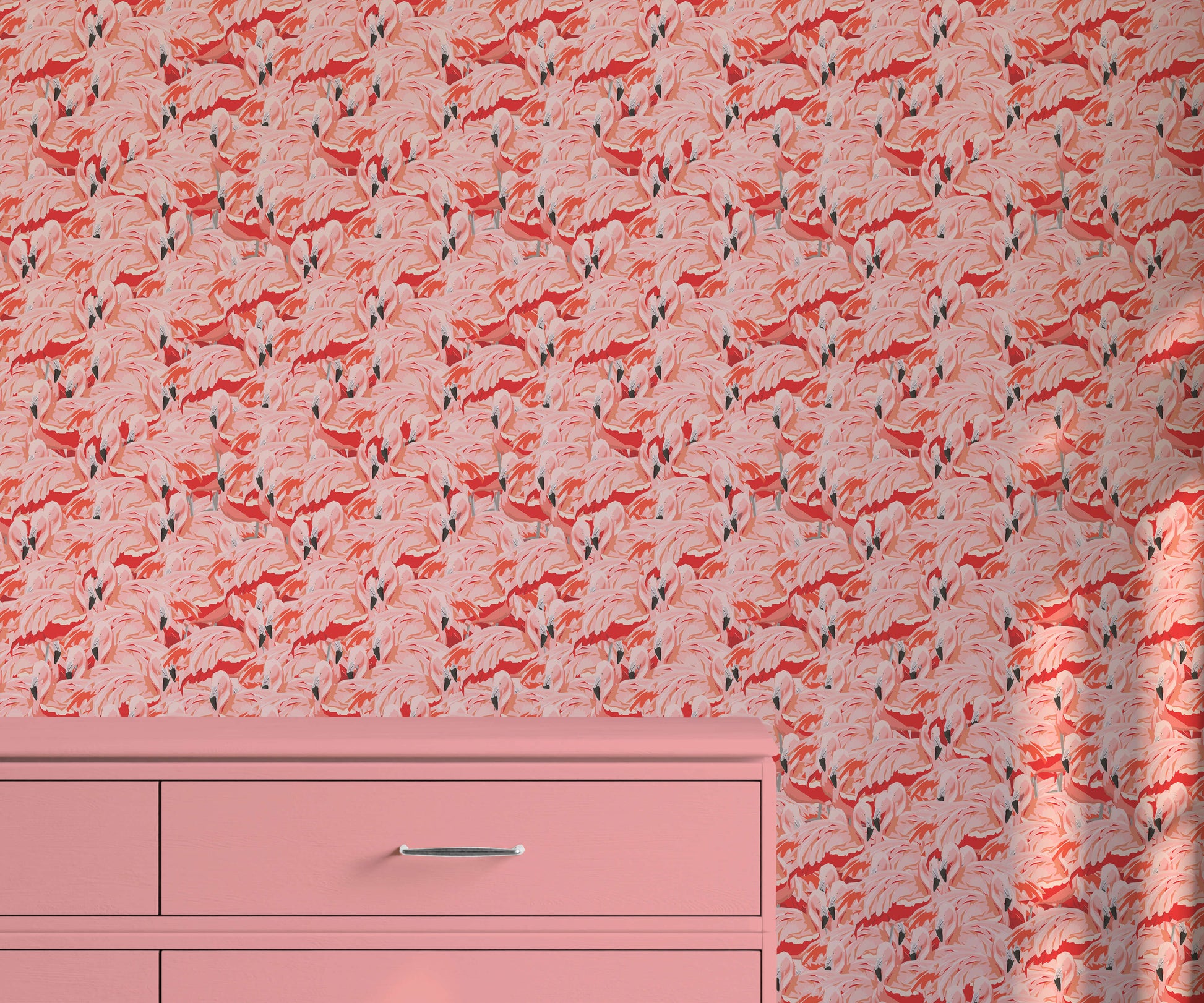Pink Flamingo Abstract Wallpaper