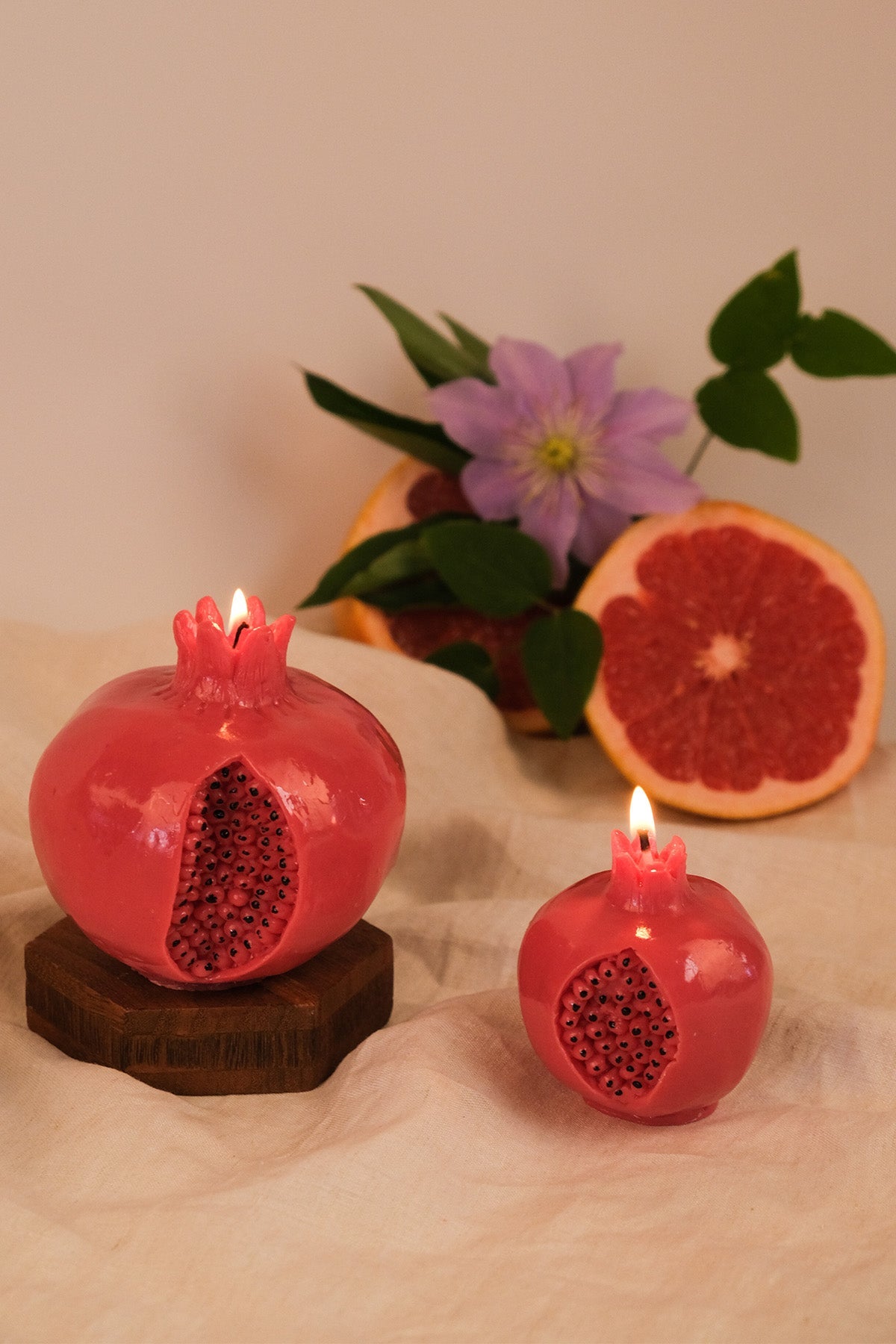 Pomegranate Shaped Candle