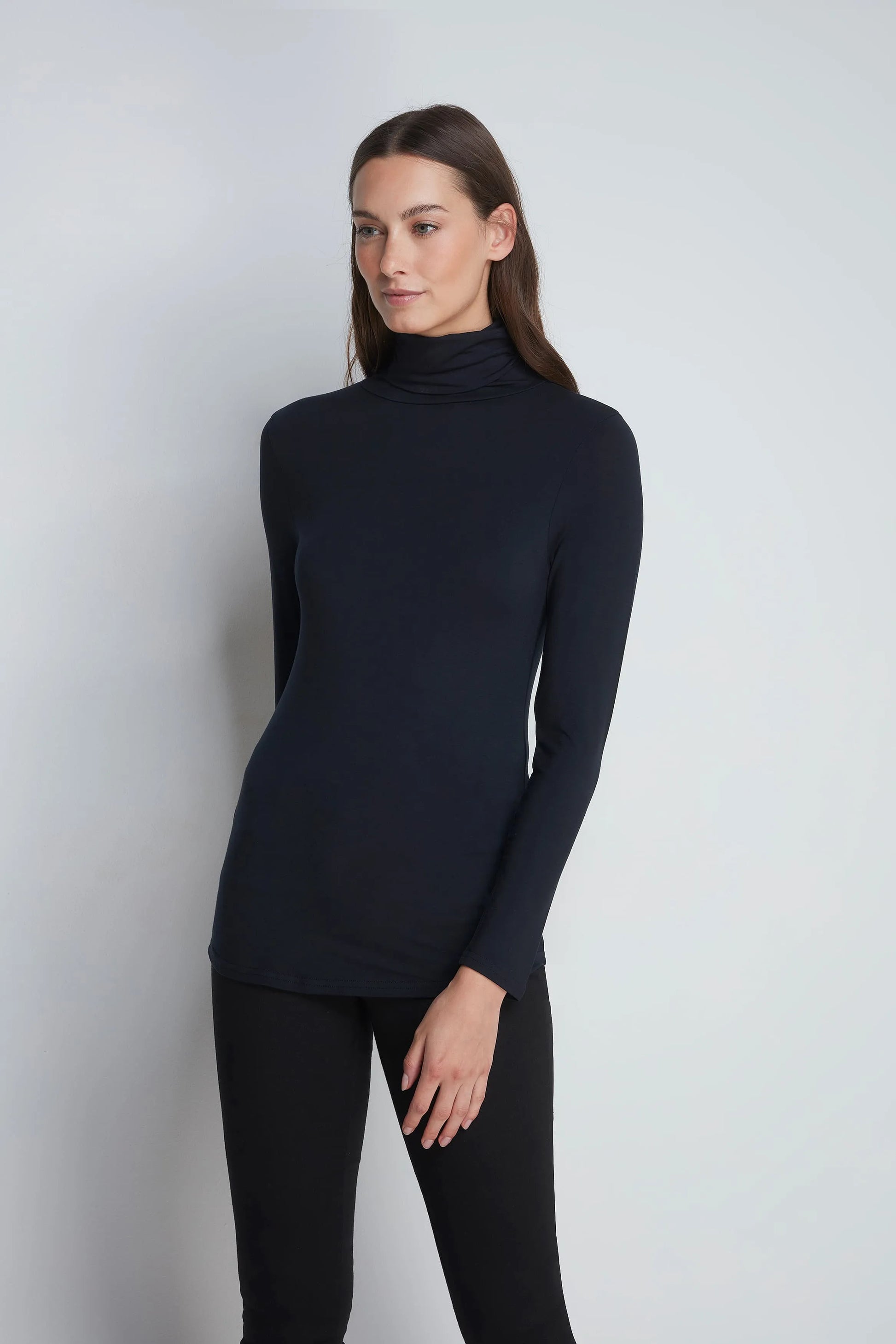 Roll Neck Micro Modal Top