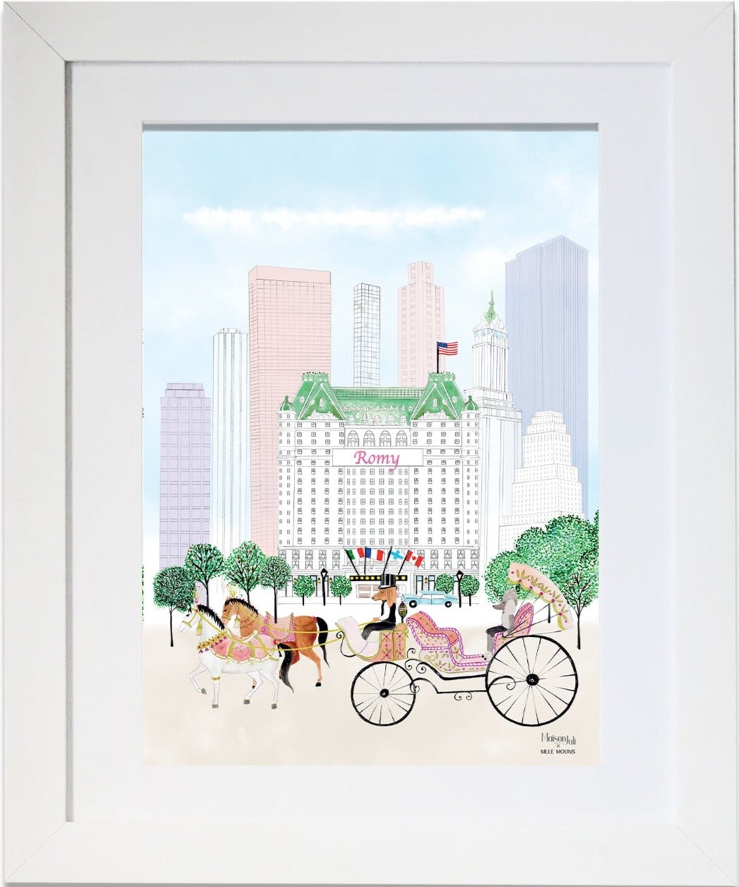 Central Park Carriage Print for Girls