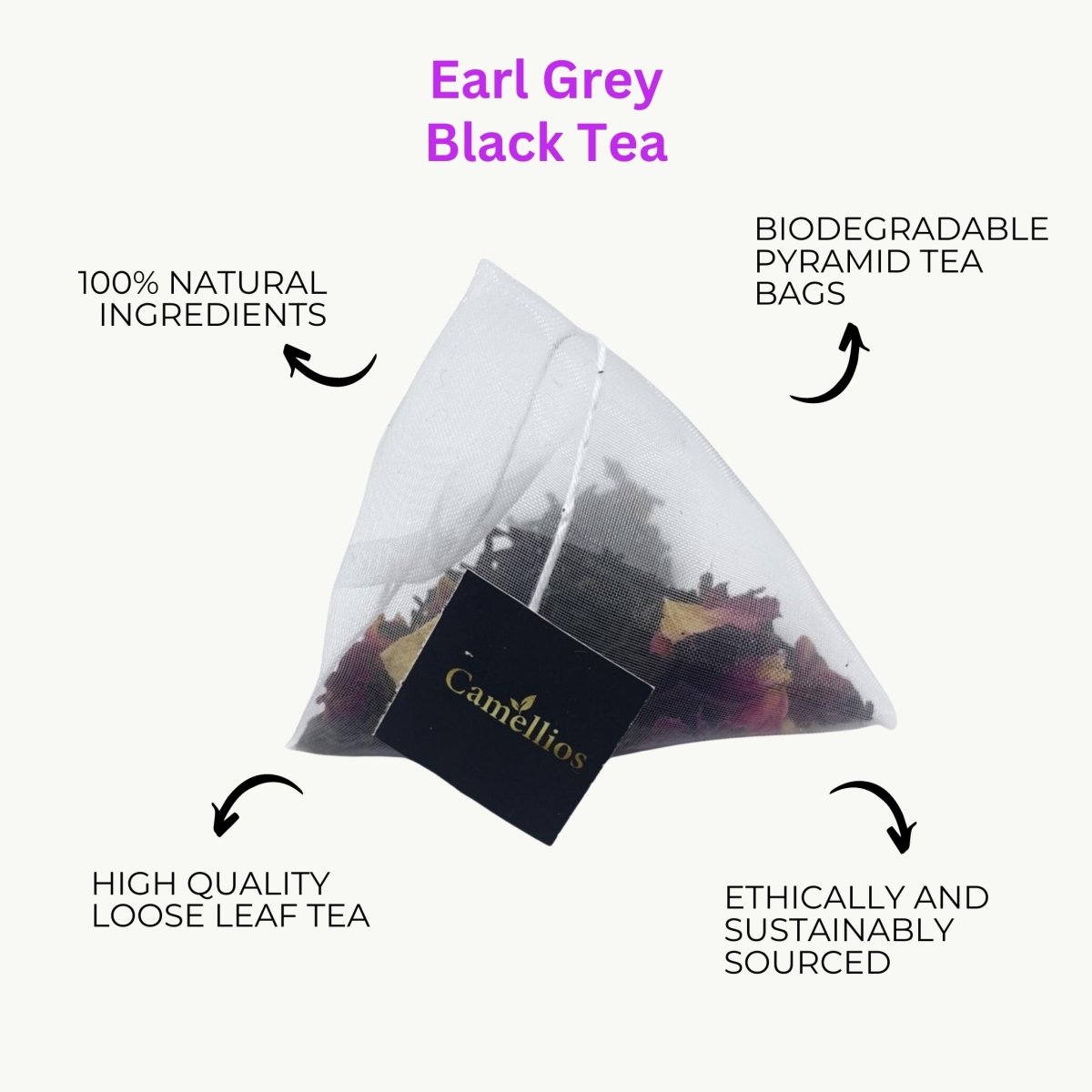Earl Grey Tea Bags with Rose and Bergamot