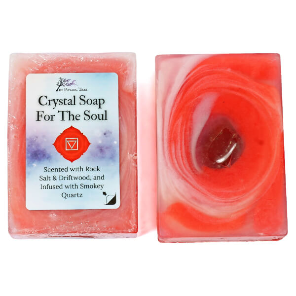 Root Chakra Crystal Soap with Smokey Quartz