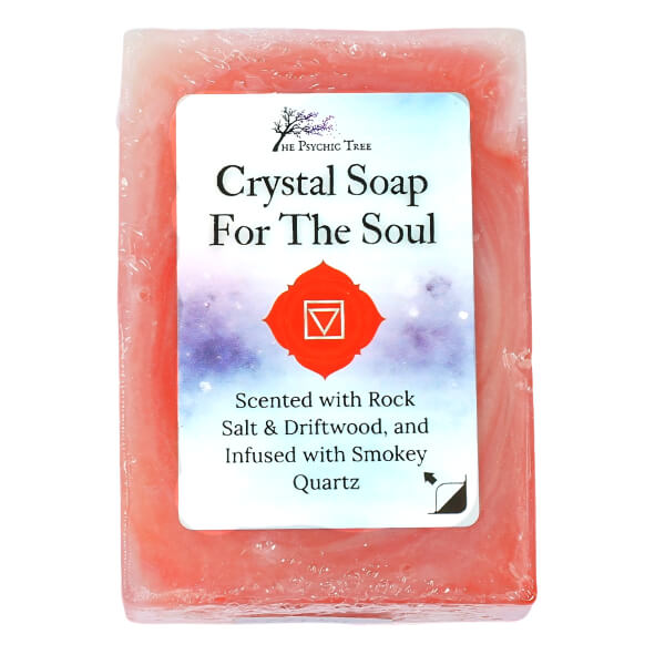 Root Chakra Crystal Soap with Smokey Quartz