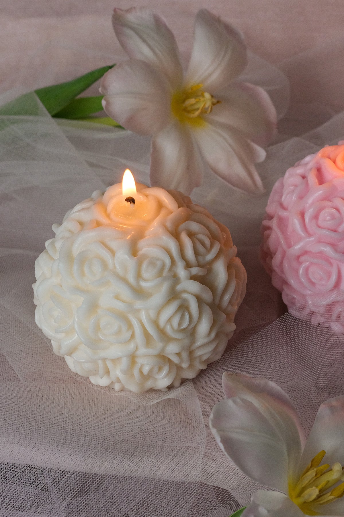 Rose Ball Candle