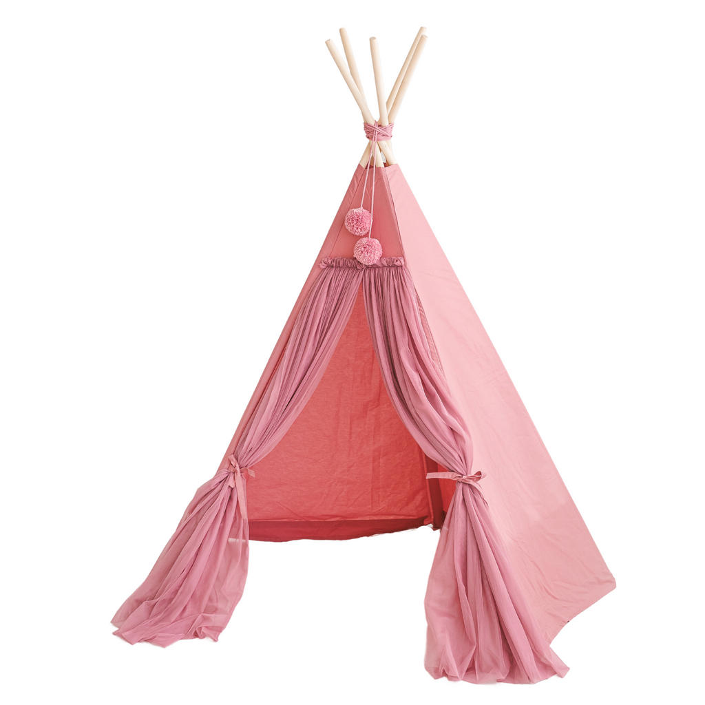 Fairy Kids Play Tent with Tulle in Rose