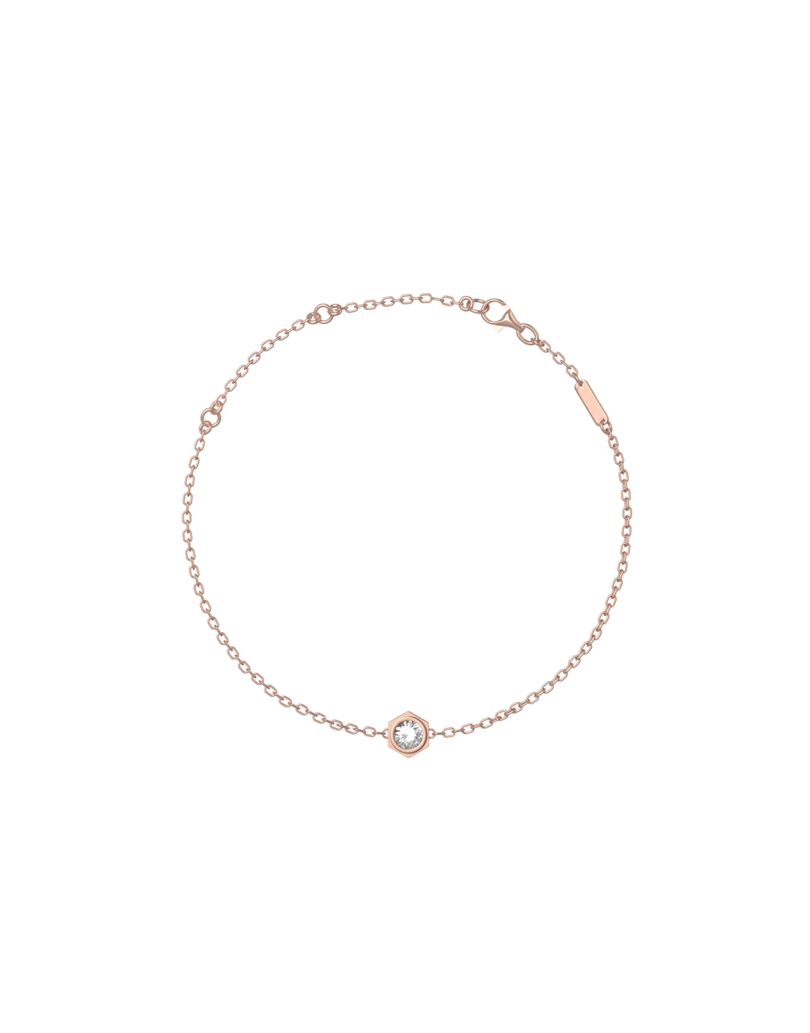 Unity Moissanite Bracelet in Sterling Silver and Gold