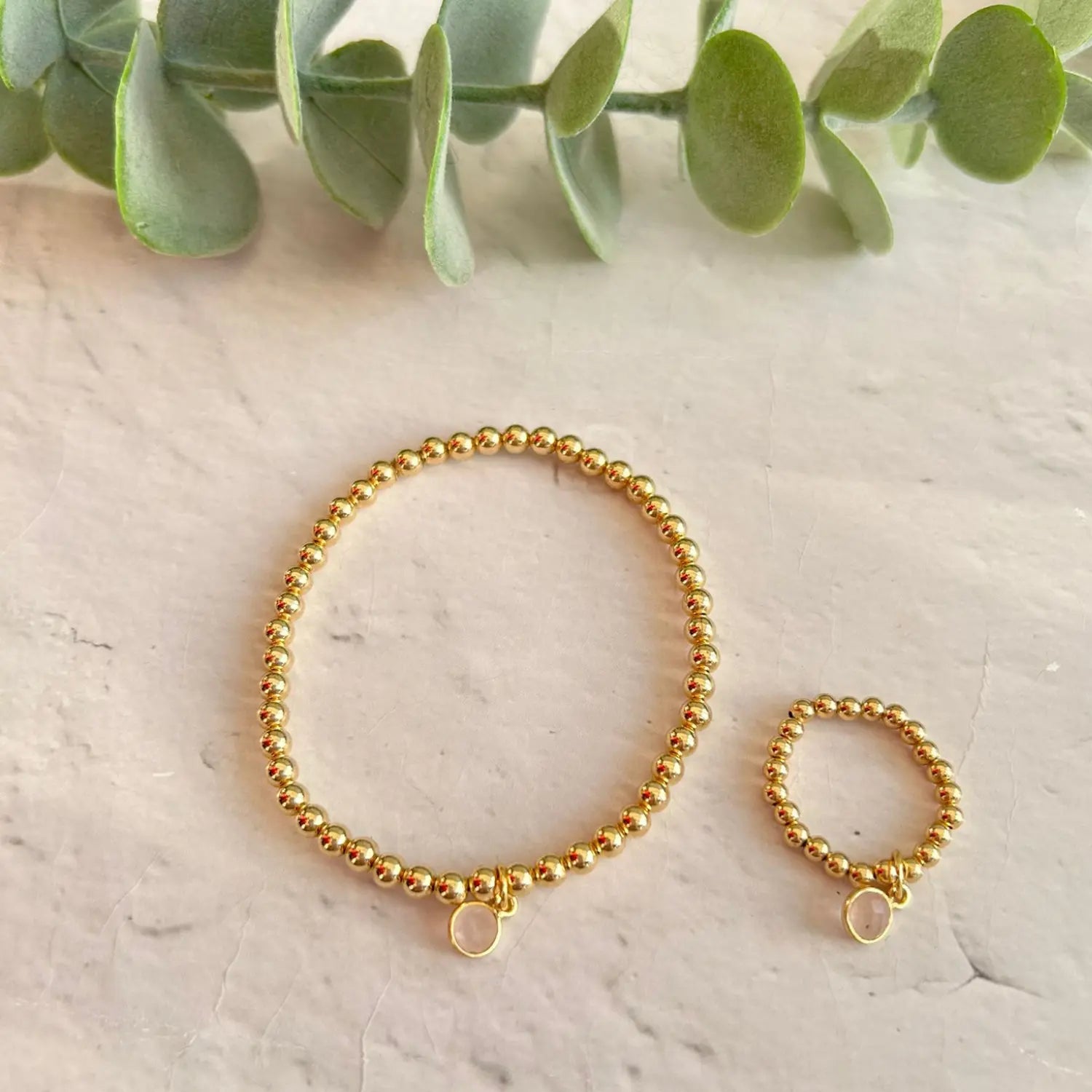 Rose Quartz Birthstone Jewellery Set