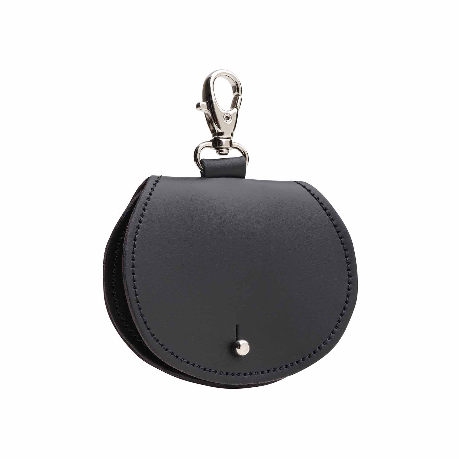 Mini Saddle Bag Coin Purse Charm in Black