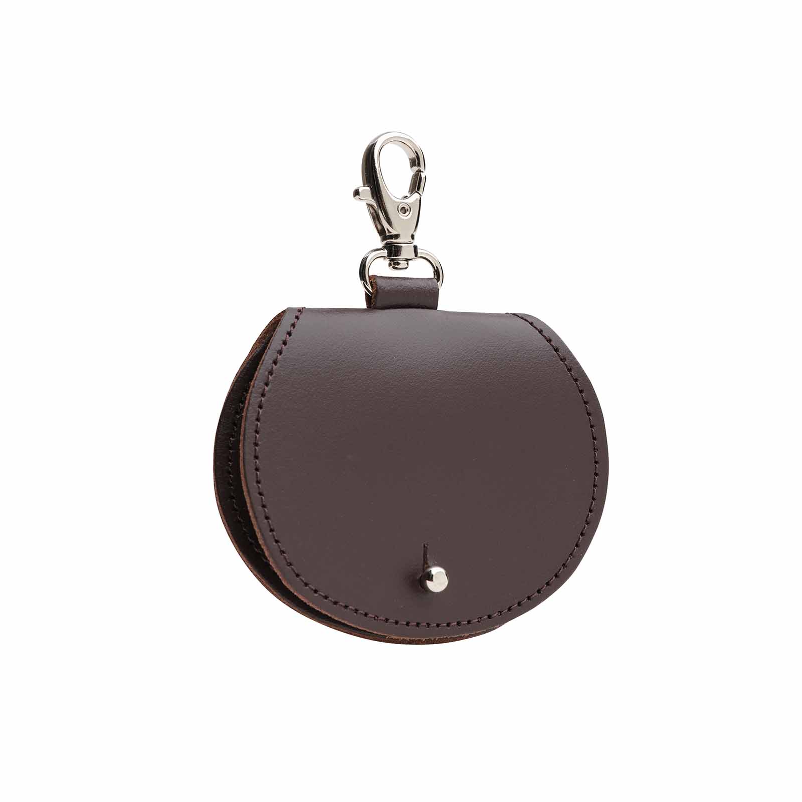 Mini Saddle Bag Coin Purse Charm in Dark Brown