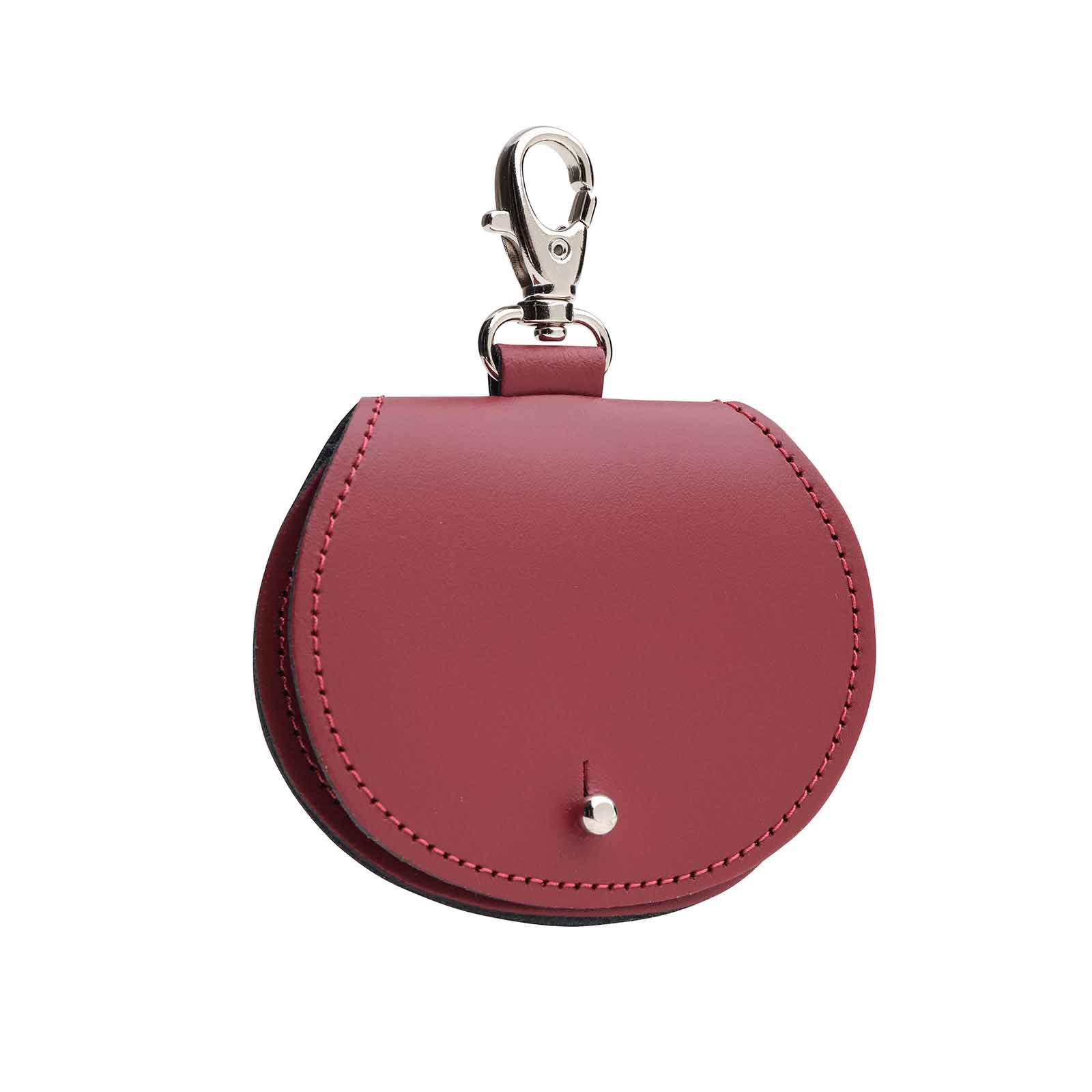Mini Saddle Bag Coin Purse Charm in Oxblood