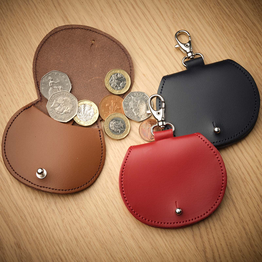 Mini Saddle Bag Coin Purse Charm in Dark Brown