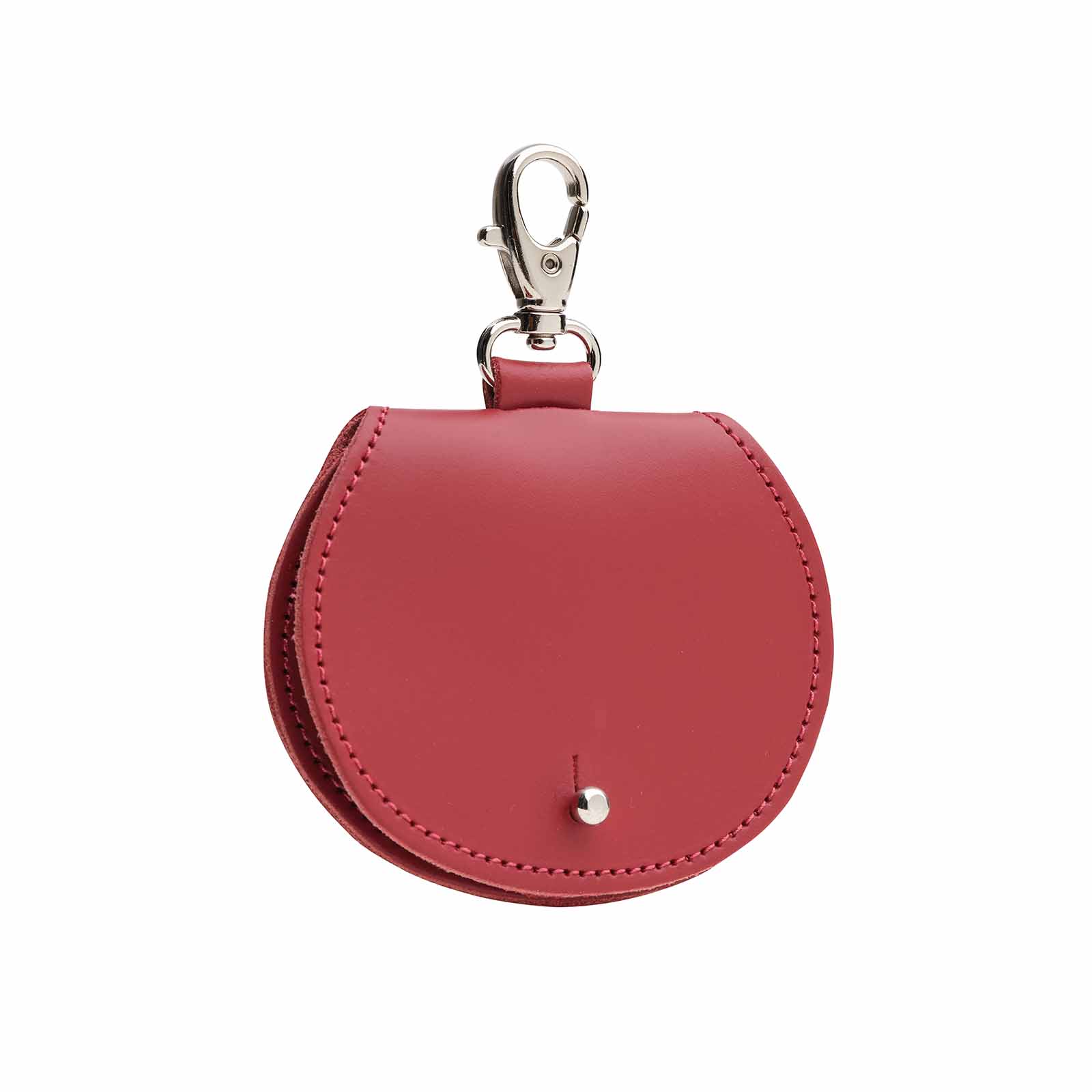 Red Leather Mini Saddle Bag Coin Purse Charm