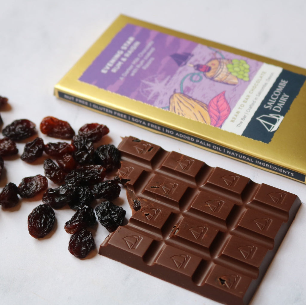 Evening star – A Darker Milk Chocolate with Rum & Raisin